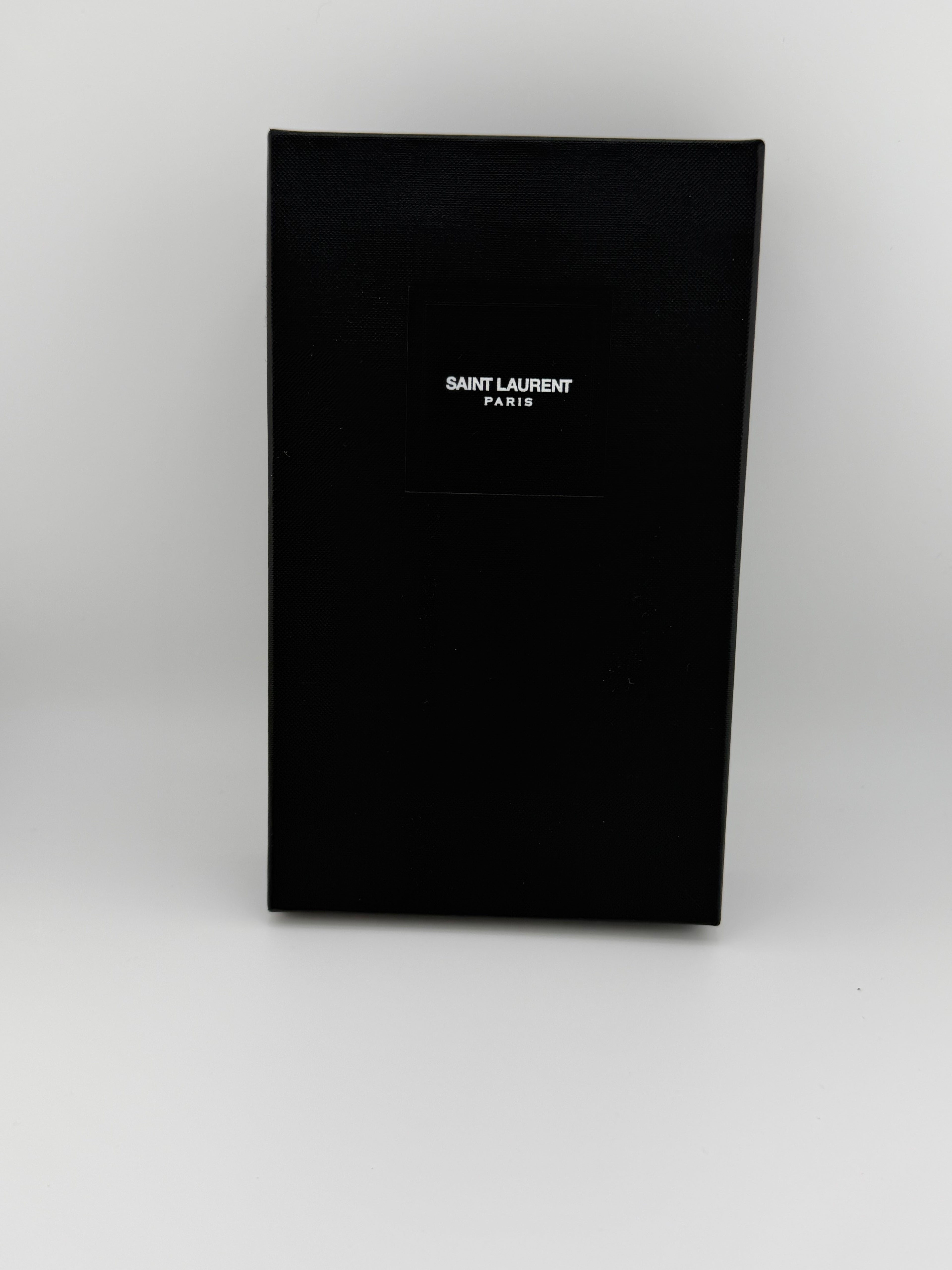 Saint Laurent Cassandre Long Wallet – Black Grain de Poudre Leather with Gold Hardware