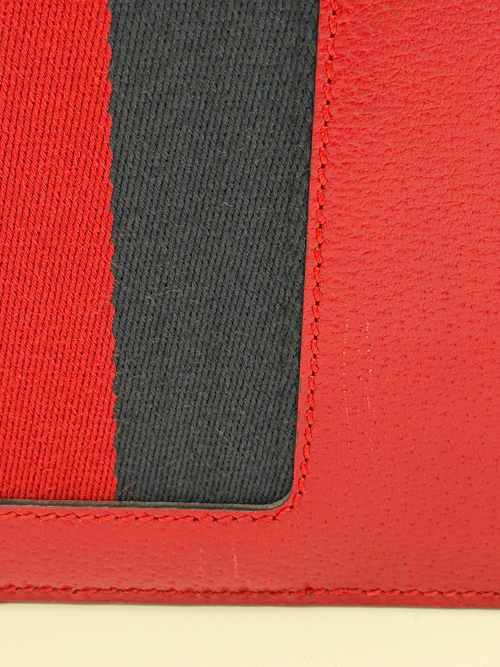 Gucci Bamboo Top Handle Bag – Red Leather with Web Stripe & Moth Appliqué