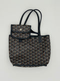 Goyard Mini Anjou Tote Navy Goyardine Reversible Bag | Made in France