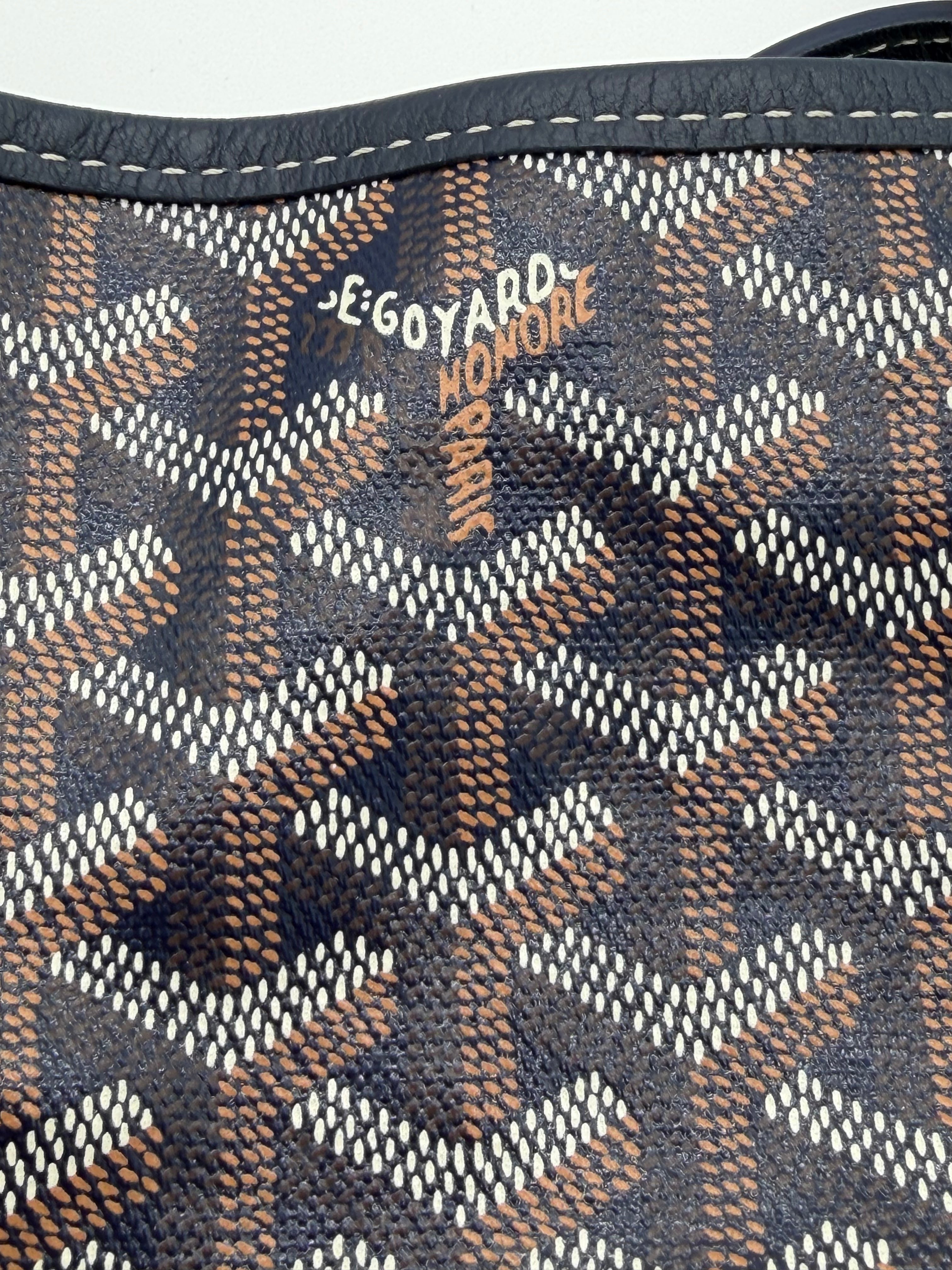 Goyard Mini Anjou Tote Navy Goyardine Reversible Bag | Made in France