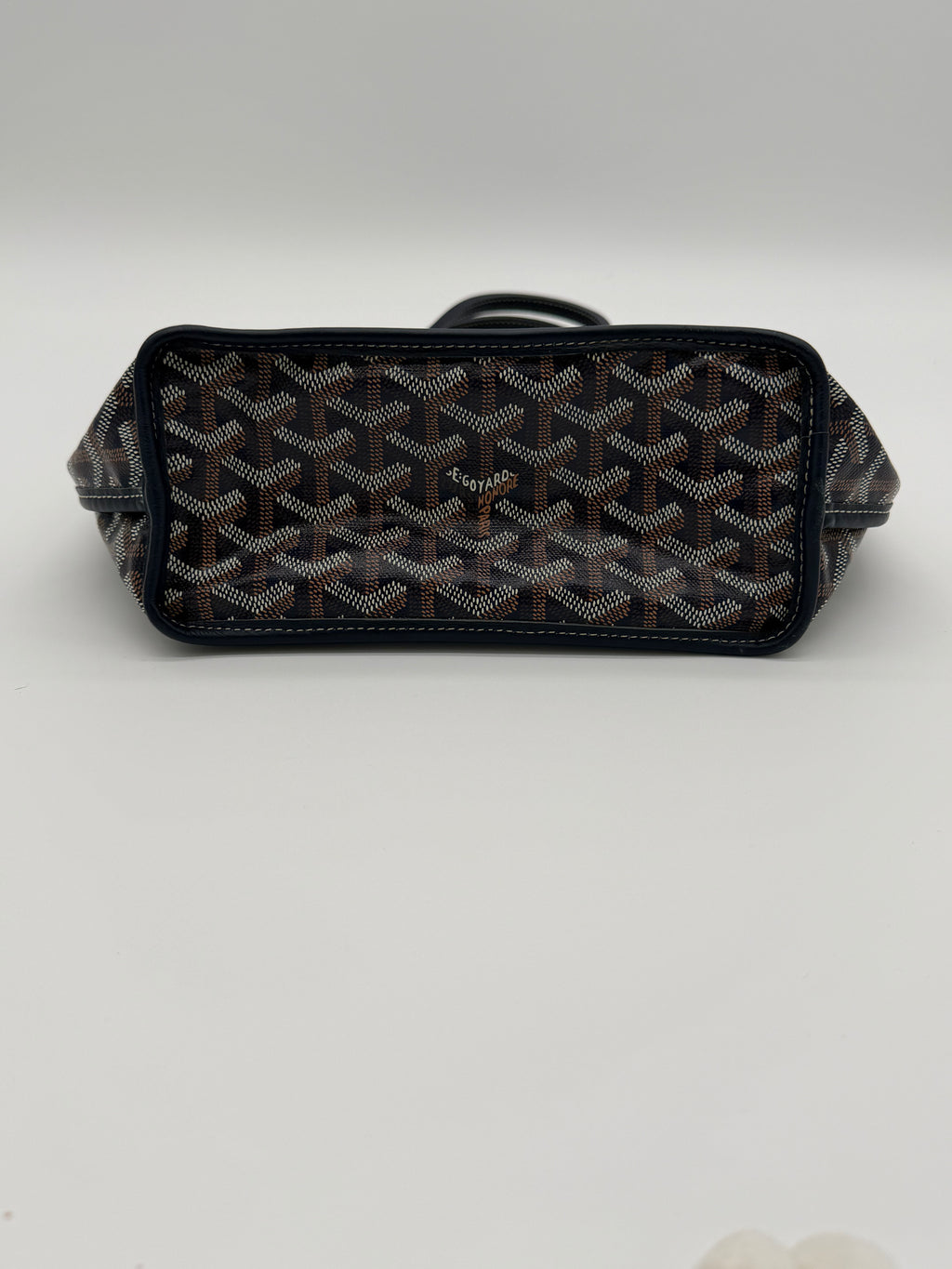 Goyard Mini Anjou Tote Navy Goyardine Reversible Bag | Made in France